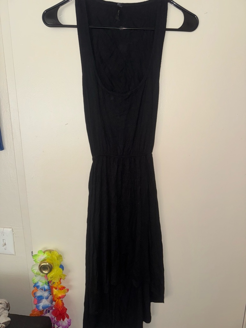 Black Sleeveless Scoop Neck Women's Dress